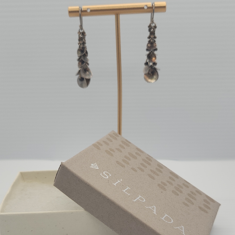 Silpada cha cha Textured Sterling Silver Dangle Earrings
